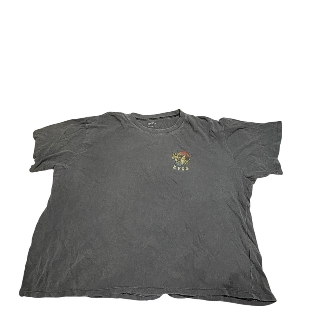 RVCA Gray oversized cropped T-Shirt